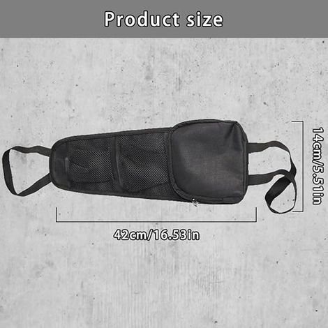 BEBUSINGOTO Bolsa de almacenamiento multifuncional para el respaldo del asiento del coche con múltiples bolsillos para camioneta, furgoneta, SUV, organizador lateral plegable, redes de almacenamiento (1/4)