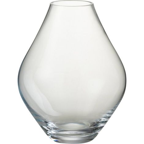 Vase en verre transparent silhouette goutte - transparent (1/2)