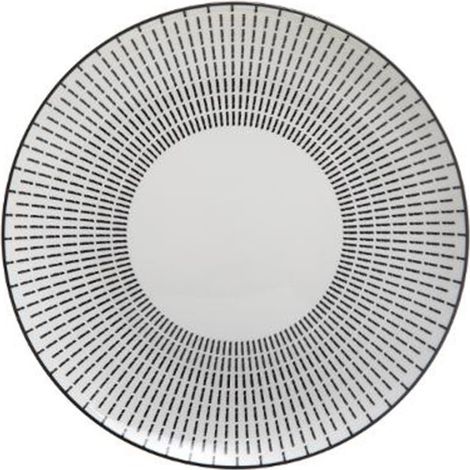 Lot de 6 assiettes plates en porcelaine 27cm – Couleur noir – Pratiques et décoratives – Pour usage quotidien – Secret De Gourmet (1/2)