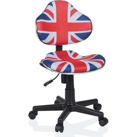Chaise de burau enfant / Chaise bureau pour enfants KIDDY GTI-2 FLAG tissu hjh OFFICE