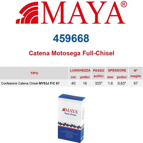 Catena confezionata .325&quot 1.6 mm - .063&quot 67 maglie con antirimbalzo profilo Quadro - 459668