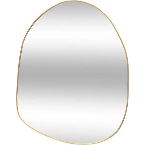 Atmosphera – Miroir mural déco or 39cm – MDF et verre – À fixer au mur – Style roman (1/3)