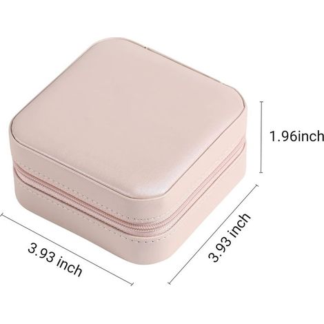 Portagioie da viaggio, piccolo portagioie portatile, organizer da viaggio, scatola portaoggetti, anello, orecchini, collana, bracciale, regalo per donne e ragazze, rosa (1/5)