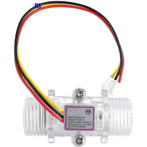 Compteur de débitmètre d'eau transparent 2025 G1/2 pouce DN15 à capteur de débit à effet Hall, entièrement en cuivre