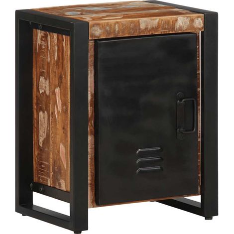 Tables de chevet 2 pcs Cabinet de chevet Table de nuit multicolore bois massif de manguier brut (1/5)