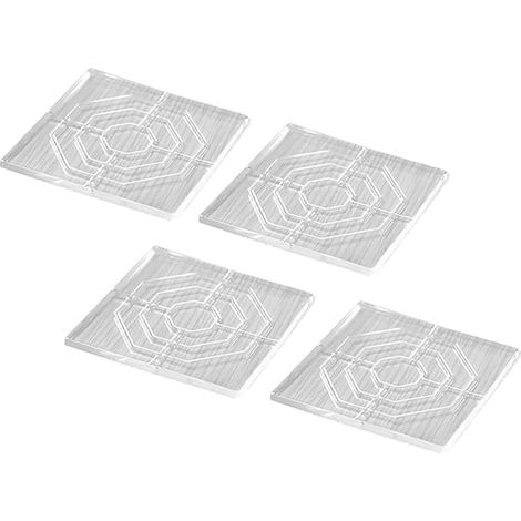 Lot de 4 patins meubles transparents en silicone, protecteurs sol (1/5)