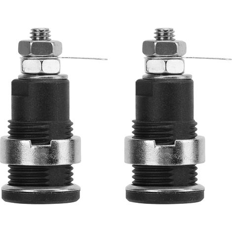 50 Pièces Connecteurs Banane 4mm en Cuivre Pur pour Fort Courant, Accessoires de Test Électrique Haute Performance Noir (1/5)