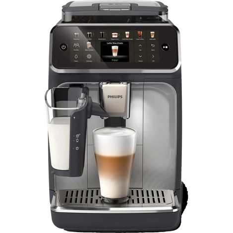 Philips – Cafetière automatique noire 20 boissons – Système LatteGo pour mousse de lait – Moulin intégré 12 niveaux – Technologie Silent Brew