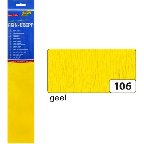 Foil FO-822106 Crepepapier 50cmx2.5m Krimp à 10 Vouw Geel (1/2)