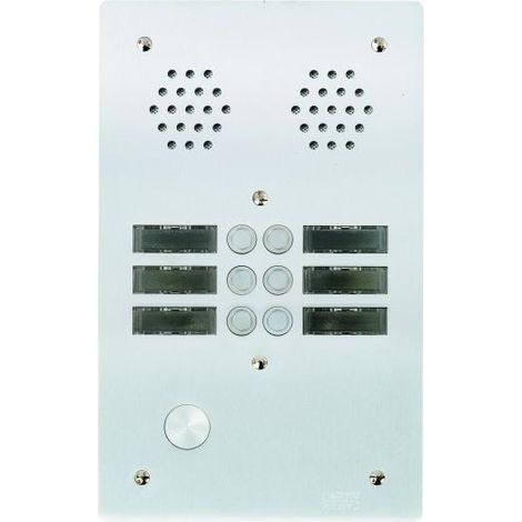 Plaque a.v alu 6mm 2r 06bp URMET 7772/6