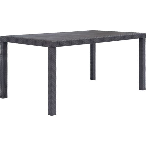 Gartentisch Braun 150x90x72 cm Kunststoff Rattan-Optik