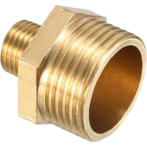 Brass Pipe Reduction Nipple Hex 3/4PT Male x 1/4PT Male Adapter (1/4)