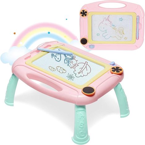 Ardoise Magique Enfant avec Support - Tableau Magnétique Effaçable Coloré - Cadeau Noël/Anniversaire pour 1-3 Ans - Jouet Éducatif (1/5)