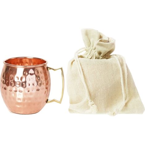 Taza de cobre martillado de la India, 500 ml. (1/3)