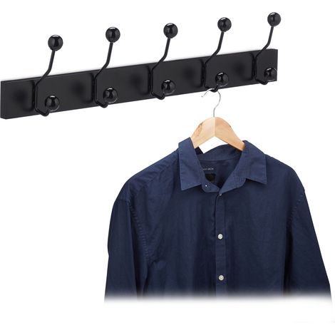 Appendiabiti nero con 5 ganci