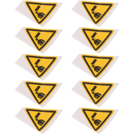 Autocollants pour Cadran de Montre Triangulaires en Pvc, 10pcs, Panneaux de Prudence pour Machine Equipment, Autocollant Dissuasif Stationnement pour Sécurité et Prévention (1/5)