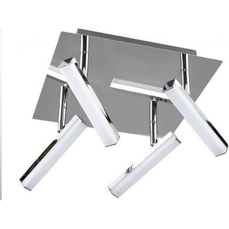 jorge plafonnier 4x5w led 1600lm 3000k l.25xw.25xh.25xh.11cm chrome