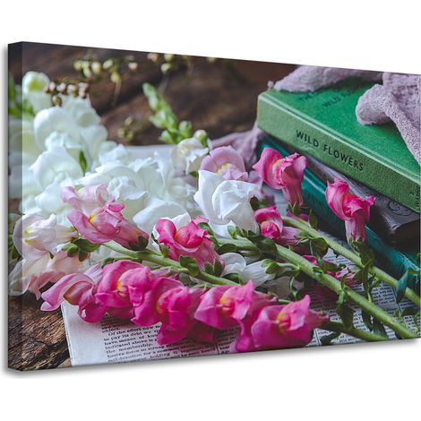 Leinwanddruck Botanik Löwenmäulchen 90x60 cm Blumenstrauß