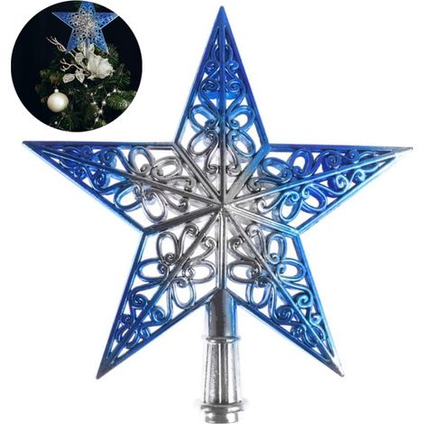 Étoile Pour Arbre De Noël - En Plastique Rigide - Décoration Festive Pour Sommet D'Arbre - 1 Pièce (1/5)