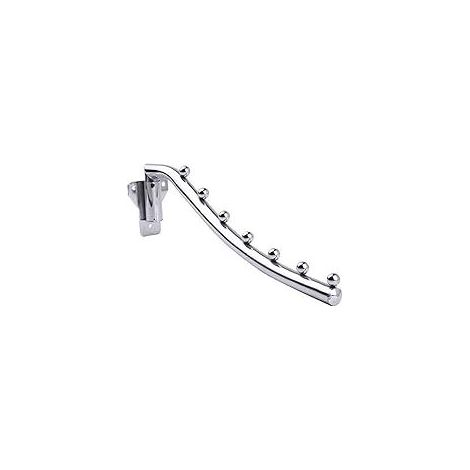 TAISHENGDA Wandgarderobenhaken mit 7 Haken – Moderner minimalistischer Stil, Chrom-Finish, 40 cm (1/5)