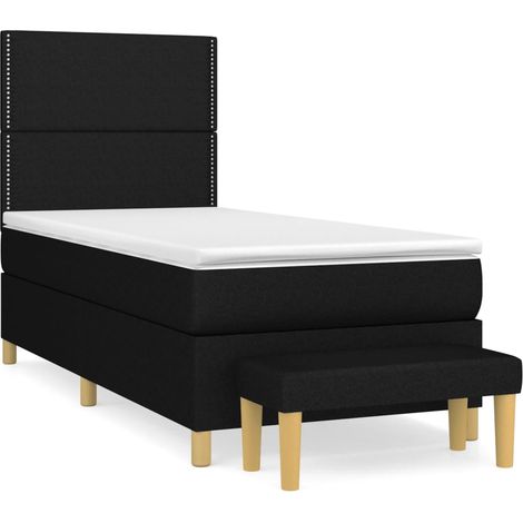 Maison Exclusive - Boxspringbett mit Matratze Schwarz 80x200 cm S