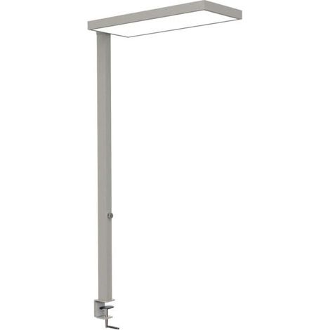 Lampadaire de bureau argenté intensité réglable avec pince (1/2)