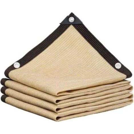 Voile d'ombrage rectangulaire anti-UV pour extérieur, beige, pour jardin, piscine, terrasse, plage, 3 x 4 m, jaune (1/5)