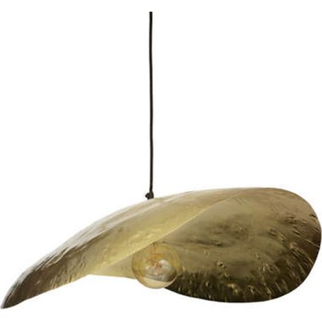 Atmosphera – Lampe suspension métal 80cm or – Finition dorée – Douille E27 – Câble 100cm – Pour intérieur moderne et élégant (1/4)