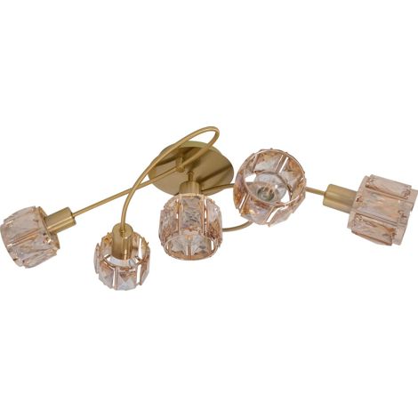 Naeve JOSEFA Plafonnier semi-encastré multi-bras doré 5xE14 3000K (1/5)