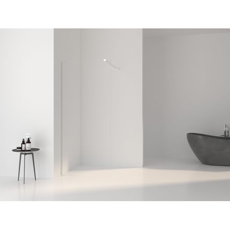 Walk In Duschwand VENLO Chrom - Glas 8 mm / 180 cm