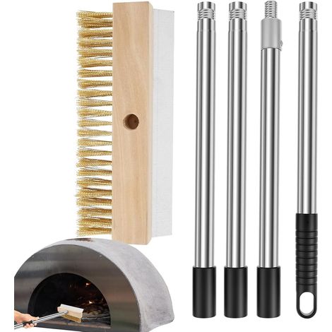 Brosse de nettoyage pour pierre à pizza et four à pizza, 149 cm - Matériel durable