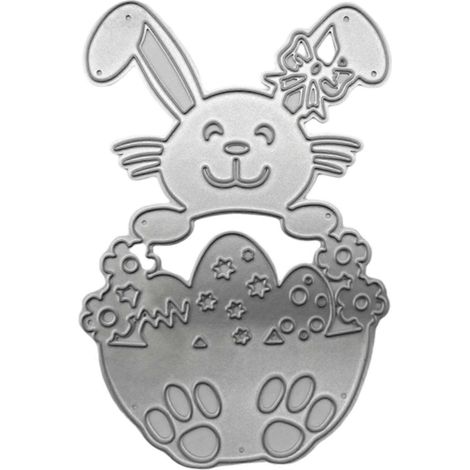 Stanzformen aus Metall mit Ostermotiven: Osterhase, Eier, Prägevorlage