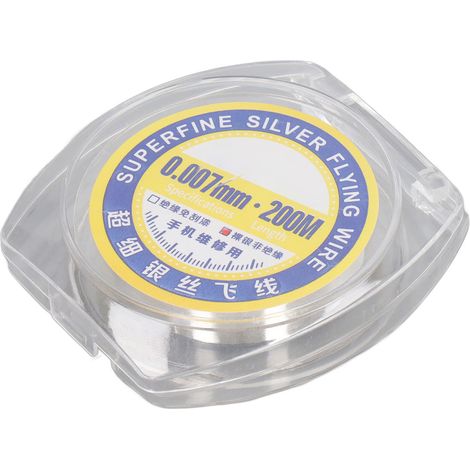 Fil de connexion en argent ultrafin extensible de 0,007 mm pour la maintenance électronique de téléphones (200 m). (1/5)