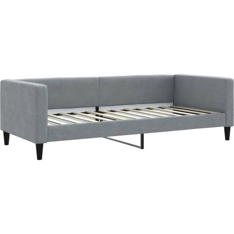 Maison Exclusive - Tagesbett Hellgrau 90x200 cm Stoff (1/5)