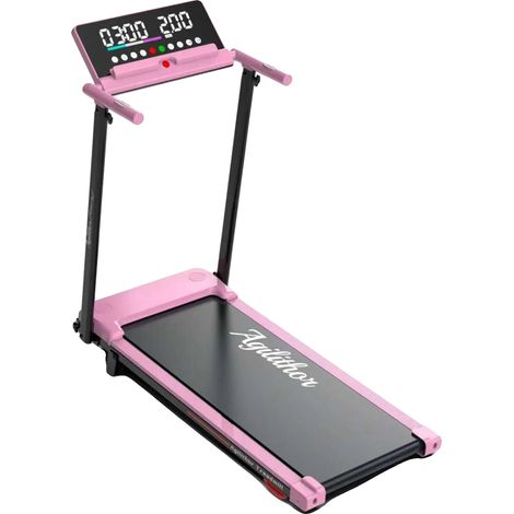 Cinta de correr, diseño plegable, mando a distancia, color rosa. (1/2)