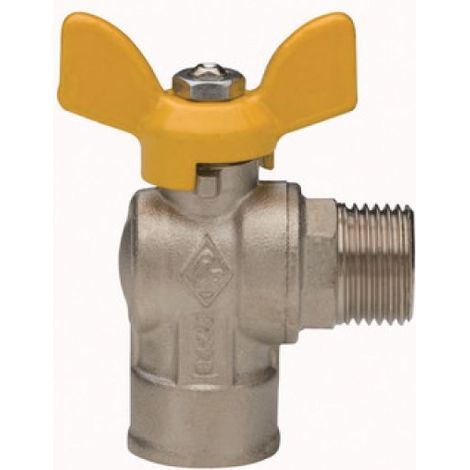 VALVOLA A SFERA PER GAS A SQUADRA FIL. FEMMINA ATT. MASCHIO 1/2&quot x 1/2&quot