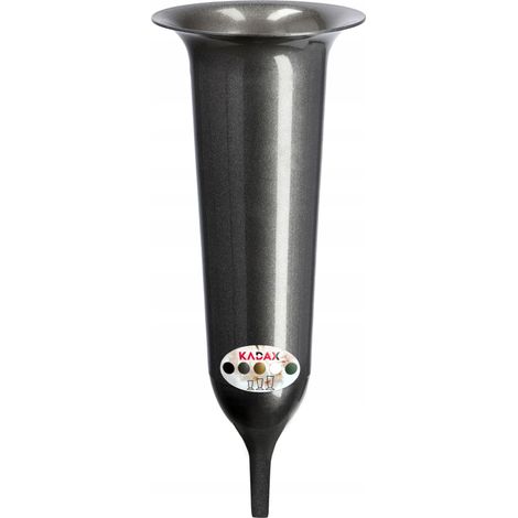 KADAX Grabvase, Blumenvase, Kunststoff-Vase, 12 cm, mit Erdspieß, grafit