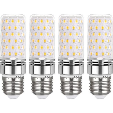 Ampoule E27 Mais LED 16W Blanc Chaud 3000K, 1450LM, 360° Lumière, Équivalent Halogène E27 100 Watt, AC 230V, Non-dimmable, Lampe LED E27 Mais Chaud pour Plafonnier, lot de 4 [Classe énergétique E] (1/4)