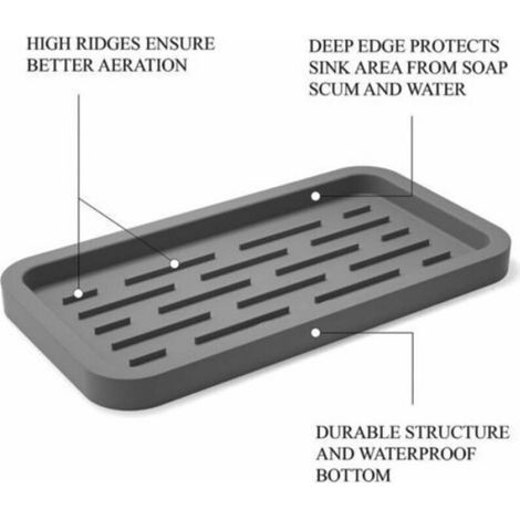 Porte-éponge silicone – organiseur évier (1/3)