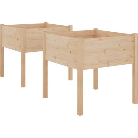 Maison Exclusive - Pflanzkübel 2 Stk. 70x70x70 cm Massivholz Kief (1/5)