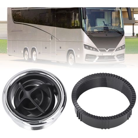 Sortie de climatisation ronde filetée, diamètre 87mm/3,4 pouces, pour trou de 75mm/3,0 pouces, adaptée aux camping-cars, bus et voitures.