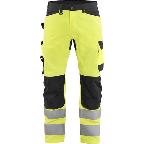Pantalon de travail haute-visibilité 1703 Jaune fluo/Noir M - FR(44) - SE(C50) - Standards