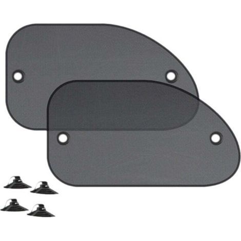 Set da 2 pezzi, misura universale 25,59 x 14,96 pollici, parasole per finestrini laterali dell'auto con ventose, sicuri per bambini e animali domestici. (1/4)