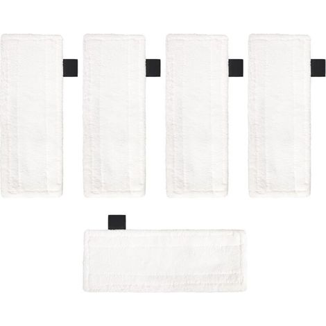 Lot de 5 tampons en microfibre pour sol compatibles avec les nettoyeurs vapeur Karcher EasyFix SC2 SC3 SC4, tampons de rechange pour balai vapeur, accessoires de nettoyage (1/5)