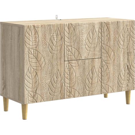 vidaXL Sideboard Sonoma Oak 89 x 34.5 x 60 cm Engineered Wood