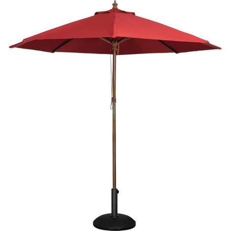 Parasol de Terrasse Professionnel Rouge à Poulie de 2,5 m - Bolero (1/5)