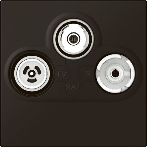 Prise TV-R-SAT Mosaic FM et DAB+ 2 modules noir mat LEGRAND 079186L
