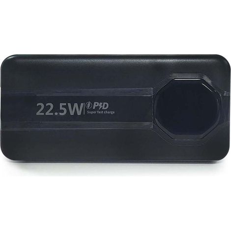 Sign leistungsstarke powerbank mit integrierten kabeln 10000 mah - schwarz