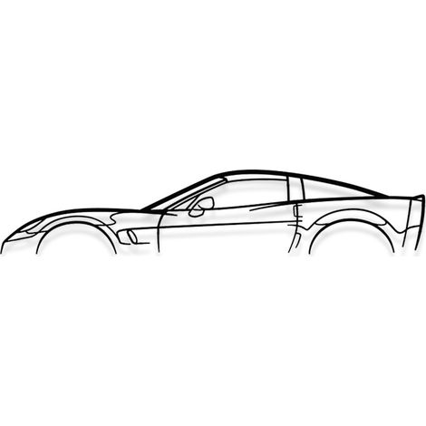 DECORACIÓN DE PARED DE METAL - CORVETTE C6 ZR1 - Decoración de pared de acero - 100CM