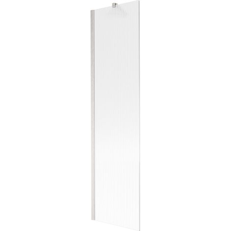 Mexen Next paravento da vasca da bagno a 1 anta 50 x 150 cm, righe, nichel spazzolato - 895-050-000-00-09-97 (1/5)